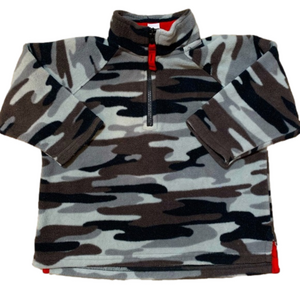 Carters Black Gray Red Army Fatigue Fleece Sweatshirt Size 18mos